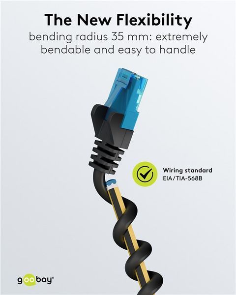 Патч-корд RJ45 UTP6a 3.0m Goobay (75.07.9193) patch Ultra Flexi PoE+ LS0H Cu 75.07.9193 фото