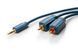 Кабель аудіо-адаптер Jack 3.5mm 3pin-RCAx2 M/M 10.0m ClickTronic (75.07.0471) Casual D=3.9+6.0mm 42xWires 75.07.0471 фото 1