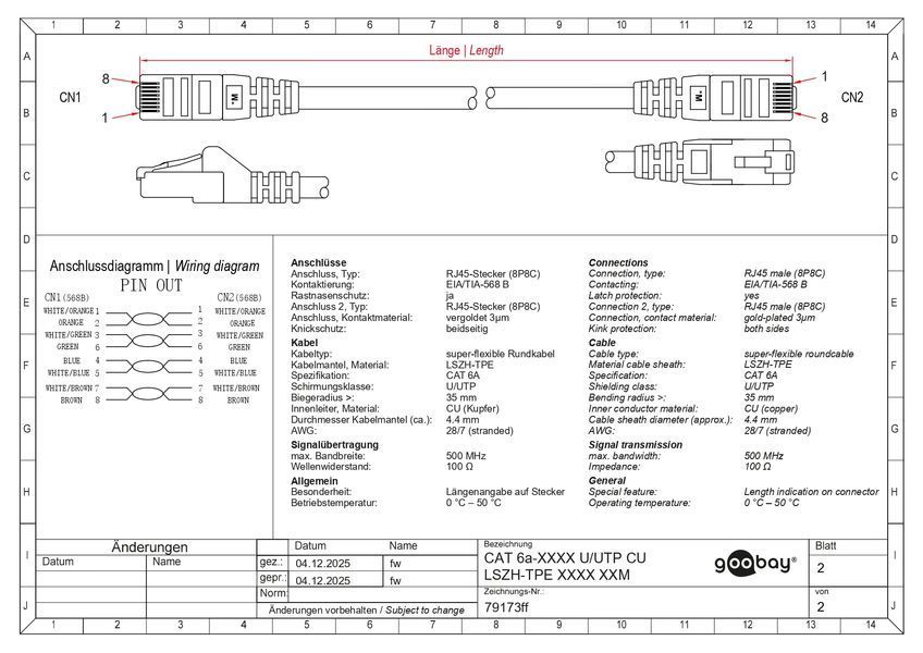 Патч-корд RJ45 UTP6a 3.0m Goobay (75.07.9193) patch Ultra Flexi PoE+ LS0H Cu 75.07.9193 фото