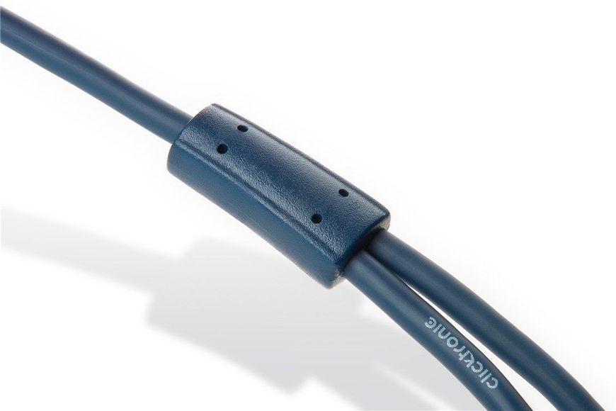 Кабель аудіо-адаптер Jack 3.5mm 3pin-RCAx2 M/M 10.0m ClickTronic (75.07.0471) Casual D=3.9+6.0mm 42xWires 75.07.0471 фото