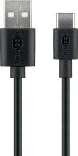 Кабель пристроїв USB Type-C-2.0A M/M 2.0m Goobay (75.05.9122) (USB2.0) 15W AWG28 SuperFast 75.05.9122 фото