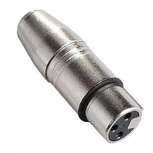 Перехідник аудіо XLR 3p-Jack 3.5mm 3pin F/F Lucom (62.09.8463) адаптер Metal корпус 62.09.8463 фото