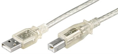 Кабель принтера USB2.0 A-B M/M 1.8m Goobay (75.03.4151) AWG28 Shielded D=3.1mm 75.03.4151 фото