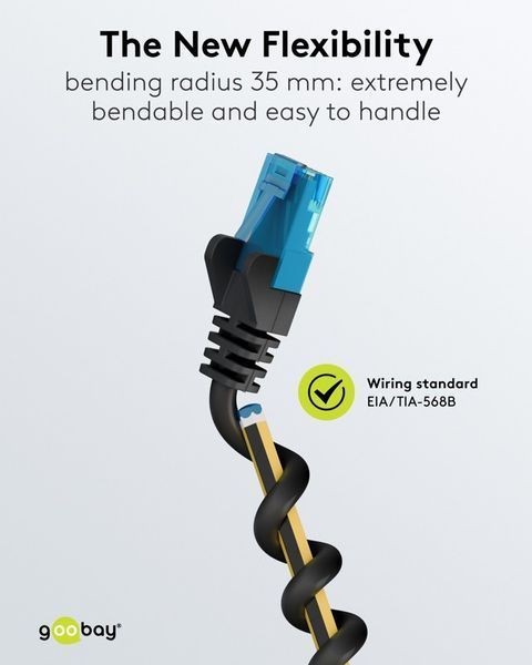 Патч-корд RJ45 UTP6a 10.0m Goobay (75.07.9229) patch Ultra Flexi PoE+ LSOH Cu 75.07.9229 фото