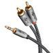 Кабель аудіо-сигнальний Jack 3.5mm 3pin-RCAx2 M/M 3.0m Goobay (75.06.5289) Slim Shielded Plus Textile Cu 75.06.5289 фото 2