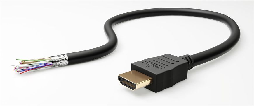 Кабель монітора-сигнальний HDMI M/M 2.0m Lucom (84.00.7146) HS+HEC+ARC 4K@60Hz v2.0 D=6.0mm 84.00.7146 фото