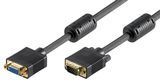 Кабель монітора-подовжувач VGA HD15 M/F 20.0m Goobay (75.06.8143) D=8.5mm 2xShielded Ferrite Gold 75.06.8143 фото