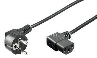 Кабель живлення пристроїв IEC(Schuko)-(C13) M/F 1.5m Goobay (75.09.6042) 90&deg;/90&deg; 0.75mm кутовий вліво Cu 75.09.6042 фото