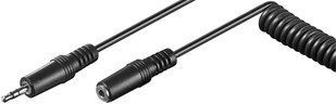 Кабель аудіо-подовжувач Jack 3.5mm 3pin M/F 5.0m Goobay (75.05.0017) спіраль AWG28 AUX D=4.0mm 75.05.0017 фото