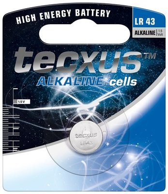 Аксесуари мобільні Батарейка Tecxus(75.02.3733) LR43 100mAh x1шт Alkaline