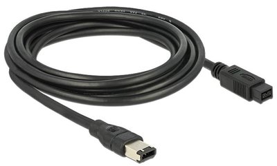 Кабель відео-сигнальний FireWire 9p-6p M/M 3.0m Delock (70.08.2597) AWG24+28 D=6.0mm 400Mbps 70.08.2597 фото