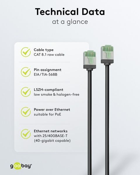 Патч-корд RJ45 FTP8.1 0.15m Goobay (75.07.4350) patch Slim Ultra Flexi PoE+ Cu 75.07.4350 фото
