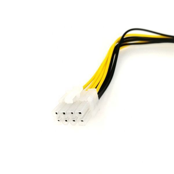 Кабель живлення внутрішній ATX(EPS) 8p-4p M/F Lucom(62.09.8147) 0.20m MB/CPU AWG18 12V 62.09.8147 фото
