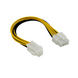 Кабель живлення внутрішній ATX(EPS) 8p-4p M/F Lucom(62.09.8147) 0.20m MB/CPU AWG18 12V 62.09.8147 фото 1
