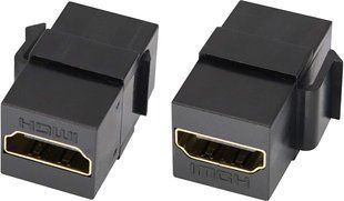 Перехідник відео HDMI F/F (Keystone) Lucom (62.09.8361) адаптер v2.0 4K@60Hz прямий 62.09.8361 фото