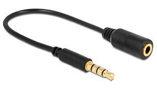 Кабель аудіо-адаптер Jack 3.5mm 4pin M/F Delock (70.06.2498) (L-R-Mic-Gnd) на (L-R-Gnd-Mic)