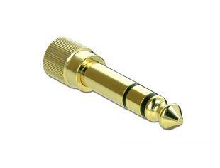 Перехідник аудіо Jack 3.5mm 3pin-6.3mm F/M Delock (70.06.5983) адаптер Stereo Metal Screw M8
