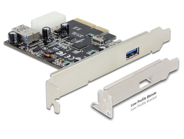 Перехідник обладнання PCIe-USB3.0 A Delock(70.08.9399) x1(USB3.1Gen2) +LowProfile 70.08.9399 фото