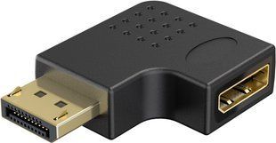 Перехідник відео DisplayPort M/F (адаптер) Goobay (75.07.7132) v2.1 8K@144Hz кутовий 90&deg; вліво 75.07.7132 фото