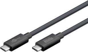 Кабель пристроїв-подовжувач USB Type-C M/M 1.2m Goobay (75.07.4376) (USB4 Gen4) 80Gbps 240W Cu 75.07.4376 фото