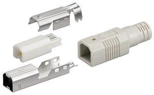 Роз'єм USB2.0 B-конектор Goobay (75.01.2026) /M (набір для монтажу) ToolFree 75.01.2026 фото