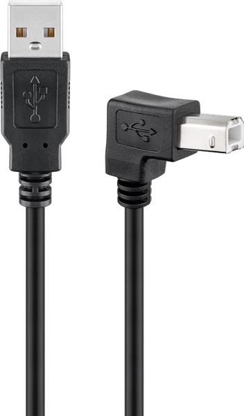 Кабель принтера USB2.0 A-B M/M 2.0m Delock (70.08.3528) AWG24+28 90°вниз Ferrite D=4.5mm 70.08.3528 фото