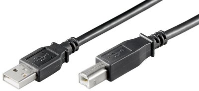 Кабель принтера USB2.0 A-B M/M 1.8m Goobay (75.09.3596) AWG24+28 2xShielded D=4.2mm Cu 75.09.3596 фото