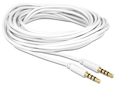 Кабель аудіо-сигнальний Jack 3.5mm 4pin M/M 5.0m Delock (70.08.3443) Stereo 1:1 AWG24 AUX Gold 70.08.3443 фото