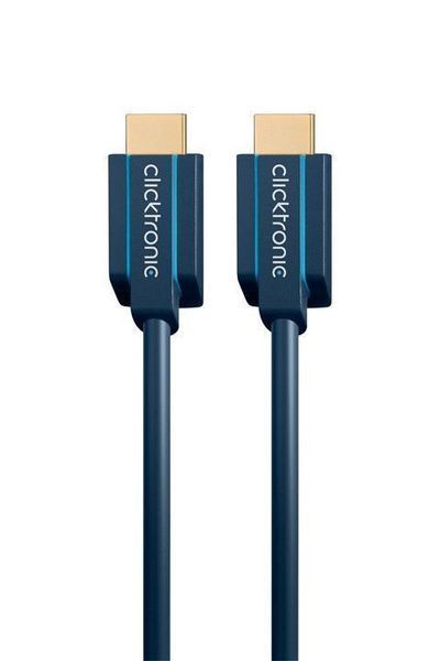 Кабель монітора-сигнальний HDMI M/M 2.0m ClickTronic (75.07.0303) v2.0 4K@60Hz D=6.0mm Casual Cu 75.07.0303 фото