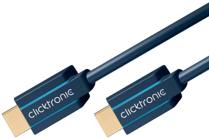 Кабель монітора-сигнальний HDMI M/M 2.0m ClickTronic (75.07.0303) v2.0 4K@60Hz D=6.0mm Casual Cu 75.07.0303 фото