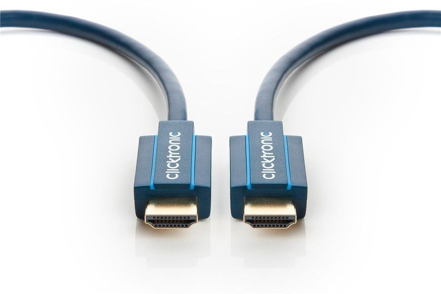 Кабель монітора-сигнальний HDMI M/M 2.0m ClickTronic (75.07.0303) v2.0 4K@60Hz D=6.0mm Casual Cu 75.07.0303 фото