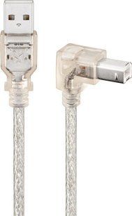 Кабель принтера USB2.0 A-B M/M 3.0m Goobay (75.09.3578) AWG24+28 B=90&deg;вниз 2xShielded Cu