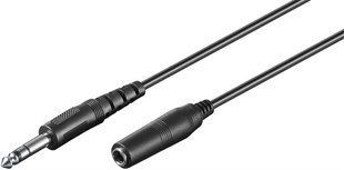 Кабель аудіо-подовжувач Jack 6.3mm M/F 5.0m Goobay (75.03.3757) Stereo 3pin AUX