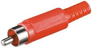 Роз'єм RCA-конектор Goobay (75.01.1276) /M Plastic Nickel Red 75.01.1276 фото