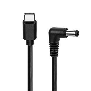Кабель живлення пристроїв USB Type-C-Jack DC M/M 1.0m Goobay (75.07.8972) 5.5x2.1mm Power 90&deg; кутовий Cu 75.07.8972 фото