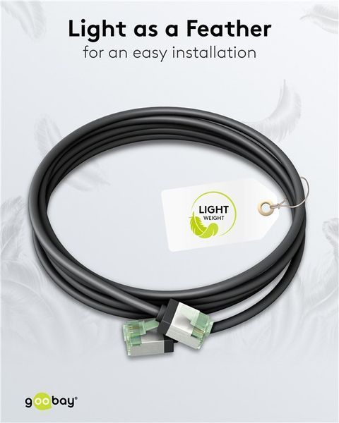 Патч-корд RJ45 FTP8.1 0.5m Goobay (75.07.4352) patch Slim Ultra Flexi PoE+ Cu 75.07.4352 фото