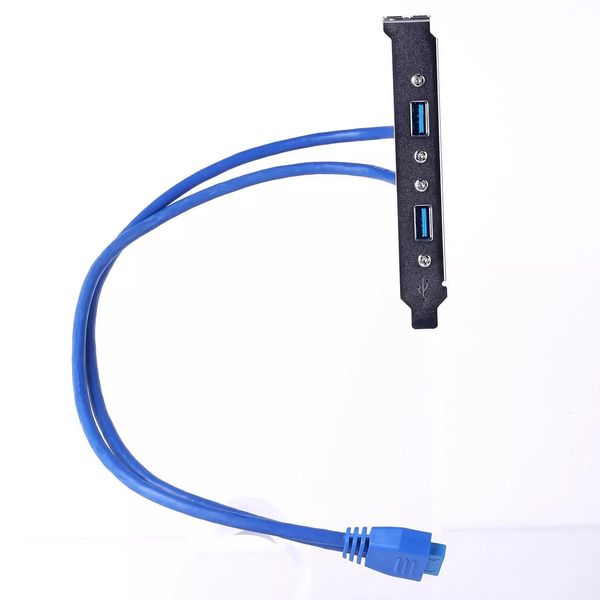 Планка корпусна USB3.0 A-Pinheader Lucom (84.00.7161) x2 0.40m планка 19p 84.00.7161 фото