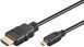 Кабель відео-сигнальний HDMI-micro M/M 2.0m Goobay (75.03.4297) HS+HEC D=4.2mm Gold 3D 4K ARC