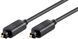 Кабель аудіо оптичний Toslink 1.0m Goobay (75.05.0217) D=5.0mm OpticalFiberD=1.0mm 75.05.0217 фото 1