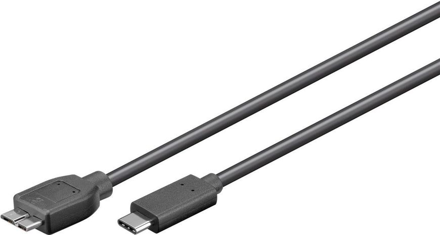Кабель пристроїв USB Type-C-3.0microB M/M 1.0m Goobay (75.04.4766) (USB3.0) 2xShielded AWG26+28 Cu 75.04.4766 фото