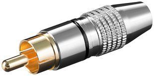 Роз'єм RCA-конектор Lucom (62.09.8577) /M Metal Gold D=6.5mm Black 62.09.8577 фото
