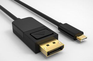 Кабель монітора-сигнальний USB Type-C-DisplayPort M/M (DP-екран) 1.0m Gutbay (78.01.2821) (USB3.2 Gen1) v1.2 4K@60Hz Cu 78.01.2821 фото