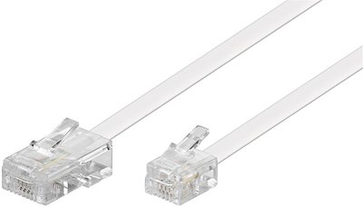 Кабель телефонний RJ11-RJ45 U/UTP M/M 3.0m Goobay (75.09.3061) модульний телефонний 6P4C/8P4C 75093061 фото