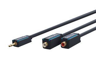 Перехідник аудіо Jack 3.5mm 3pin-RCAx2 M/F ClickTronic (75.07.0492) 0.1m Casual D=3.9mm 42xWires 75.07.0492 фото