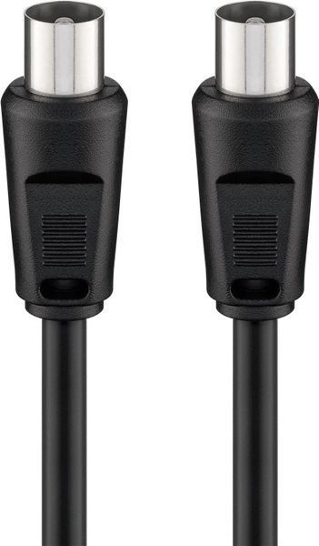 Кабель антенний RF:Coaxial M/M 2.5m Goobay (75.06.8148) 75 Ohm D=5.0mm 2xShielded 70dB 75.06.8148 фото