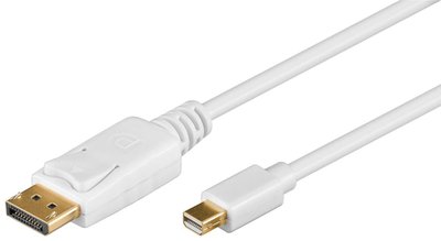 Кабель монітора-сигнальний DisplayPort-mini M/M 1.0m Goobay (75.05.2858) v1.2 4K@60Hz D=4.8mm Gold 75.05.2858 фото