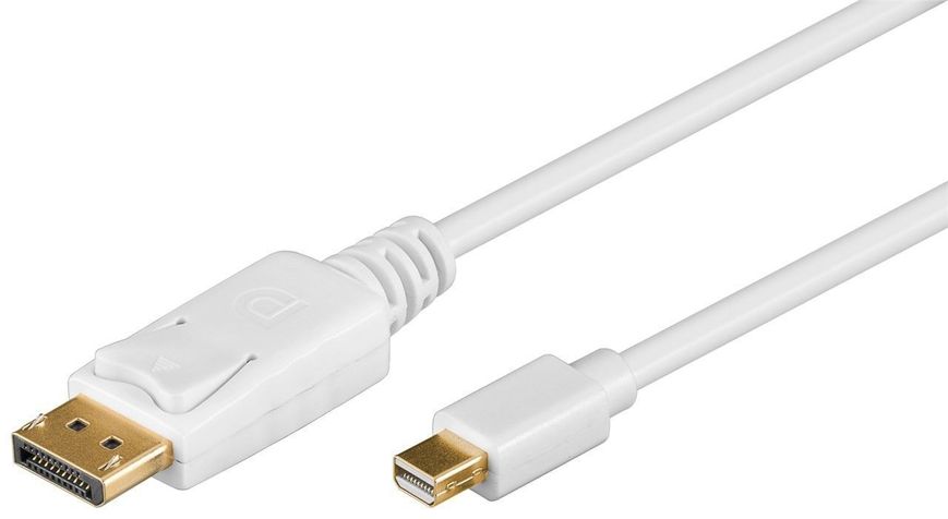 Кабель монітора-сигнальний DisplayPort-mini M/M 1.0m Goobay (75.05.2858) v1.2 4K@60Hz D=4.8mm Gold 75.05.2858 фото