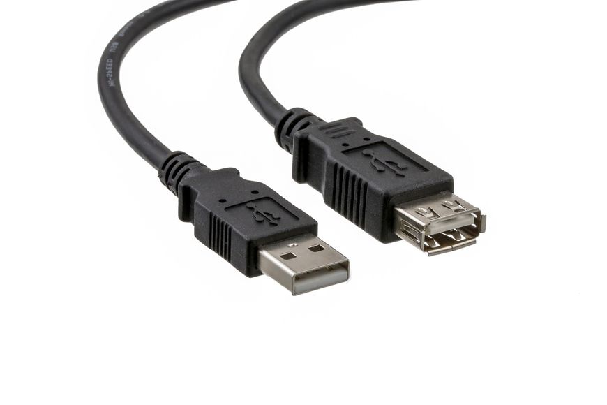 Кабель пристроїв-подовжувач USB2.0 A M/F 0.6m Lucom (84.00.7082) AWG24+28 2xShielded D=4.0mm Cu 84.00.7082 фото