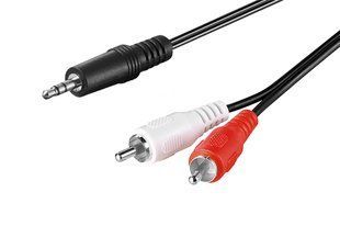 Кабель аудіо-адаптер Jack 3.5mm 3pin-RCAx2 M/M 0.5m Goobay (75.05.1701) Shielded D=2x2.6mm Cu 75.05.1701 фото