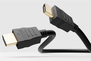 Кабель монітора-сигнальний HDMI M/M 1.5m Goobay (75.06.1158) v2.0 4K@60Hz D=6.0mm HDR Gold 75.06.1158 фото